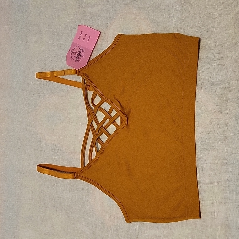 Plus size Mustard bralette